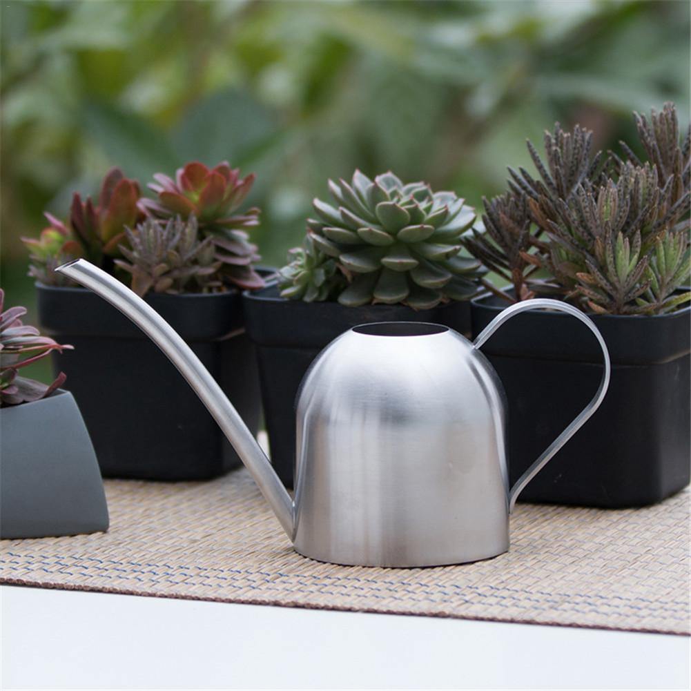AquaGrace Stainless Steel Watering Can with Flexible Neck | Modern Design | Perfect Watering | Rustproof