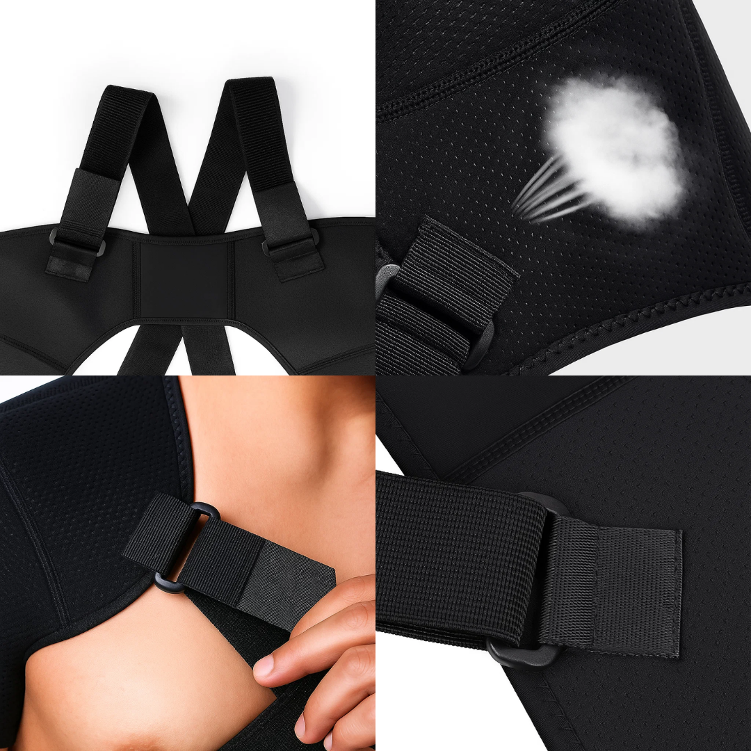 Cross-Compression Stability – Breathable Mesh Comfort – Relieves Shoulder Pain & Improves Posture