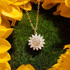 Rotatable Sunflower Necklace