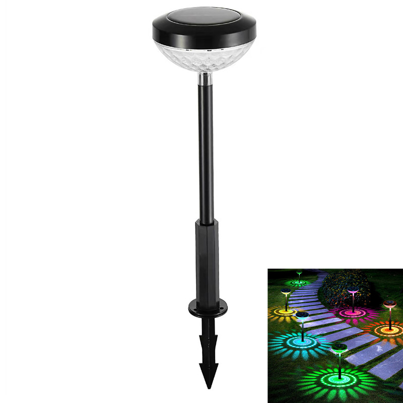 Solar Garden Lamp with Color Change – LED Garden Lighting for Outdoor Use with Flower Pattern