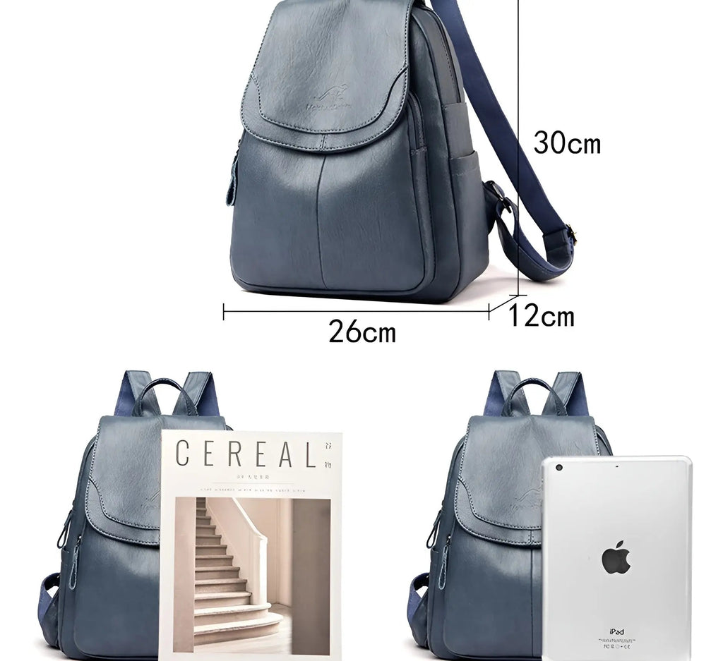 Vintage Leather Women's Backpack - Isabella