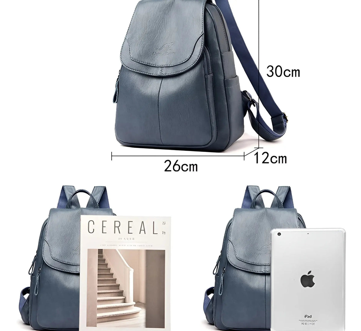 Vintage Leather Women's Backpack - Isabella