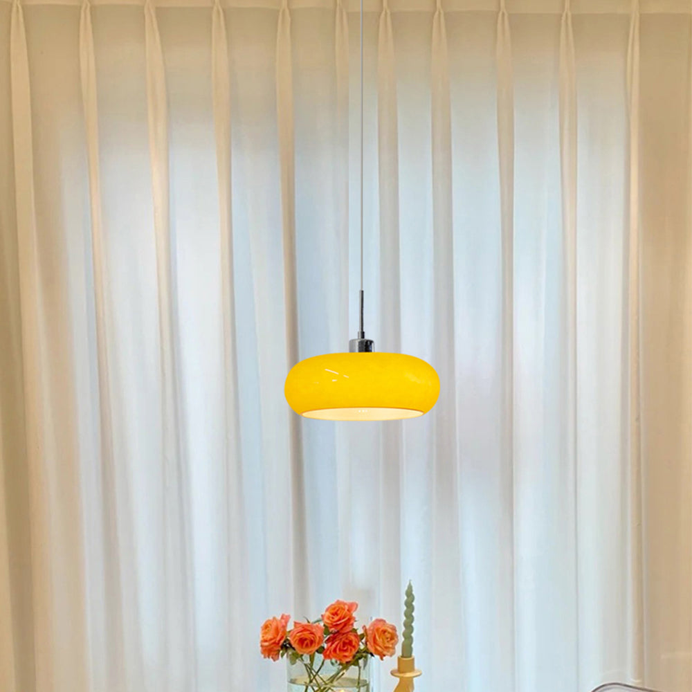 Hailie | Pendant Light Orange/White 28 cm Glass