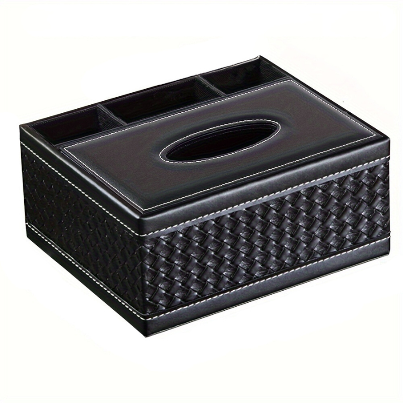 Chic Organizer - Luxury Faux Leather Storage Box with 4 Compartments