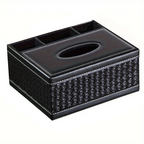 Chic Organizer - Luxury Faux Leather Storage Box with 4 Compartments
