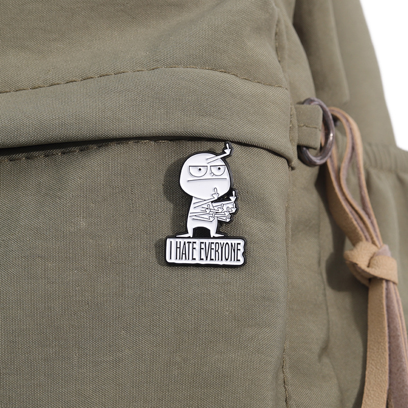 I HATE ALL funny brooch