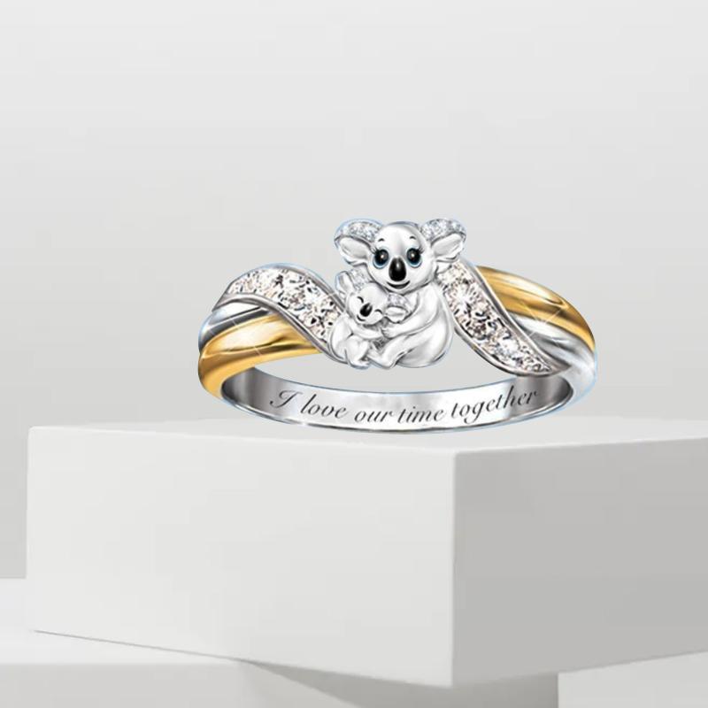 Creative Parent-Child Bear Ring