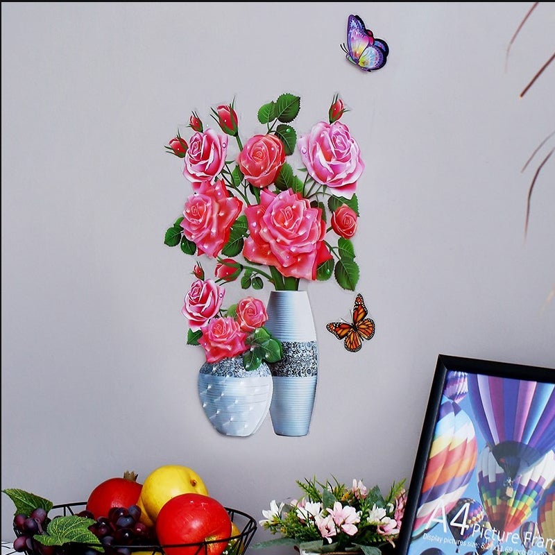 DIY Plant Vase 3D Stereo Sticker Self-Adhesive
