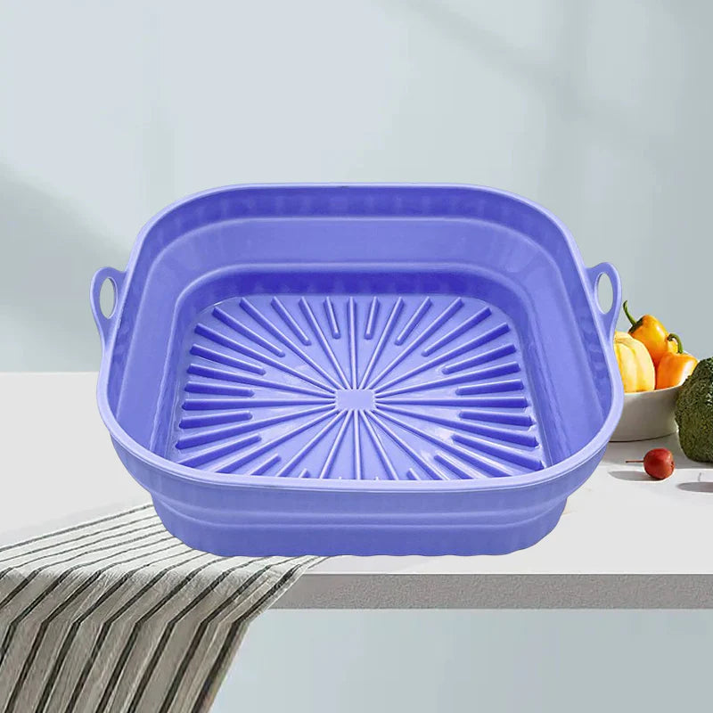 Air fryer grill pan made of silicone