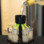 Shot glass dispenser and holder