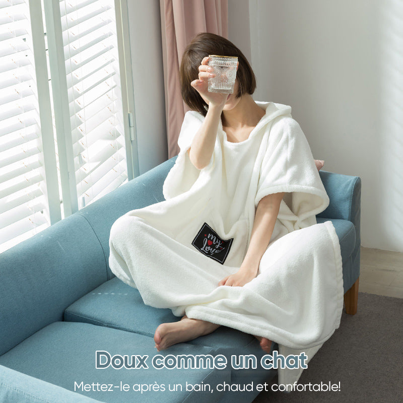 Terry bathrobe made of soft cotton fabric Girly