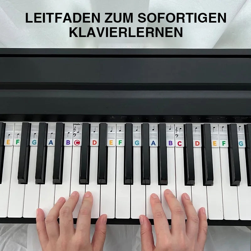 Removable Piano Keyboard Note Labels