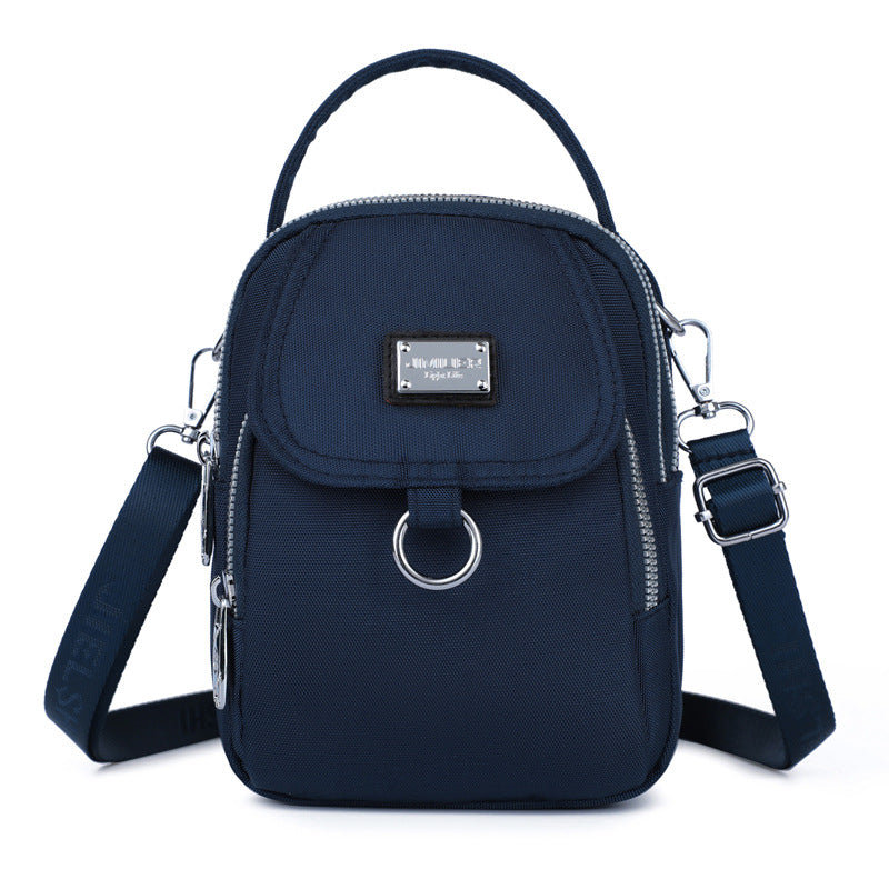 Women's Waterproof Nylon Shoulder Bag with Detachable Strap