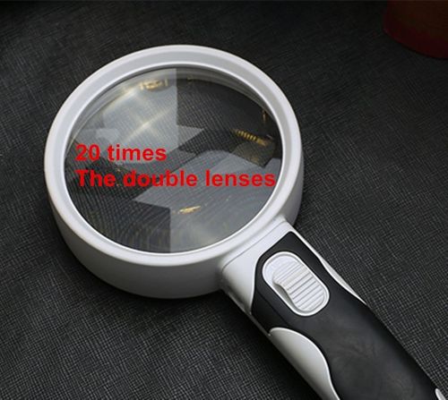 20X magnifying glass with LED light
