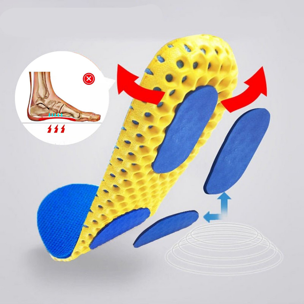 Shock-absorbing Gel comfort insoles
