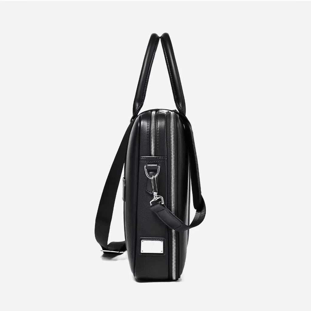 Manhattan Leather Business Laptop Briefcase Crossbody Handbag