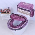 Three-piece toilet seat cover