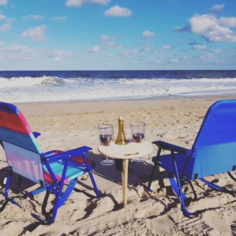 Outdoors portable DIY wine table