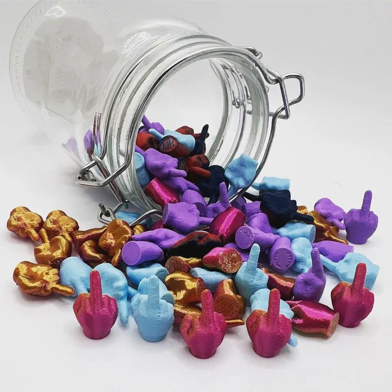 Glass with Middle Fingers