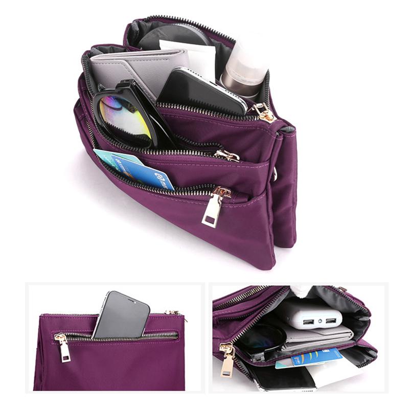 Multilayer Nylon Crossbody Bag