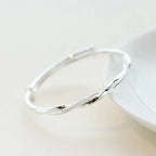 Elegant Woven Silver Bracelet