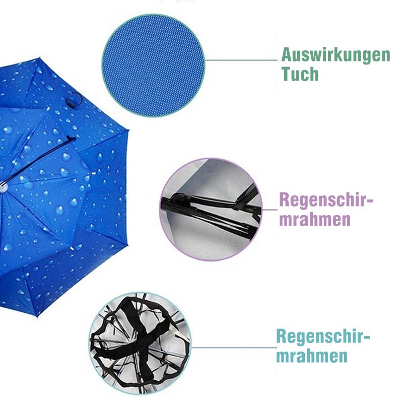 Rain umbrella hat for fishing and gardening