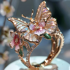 Butterfly flower ring