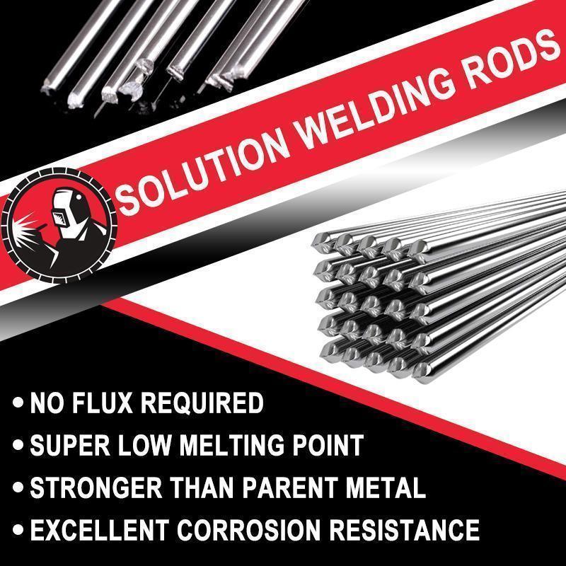 Solution welding wire with flux core