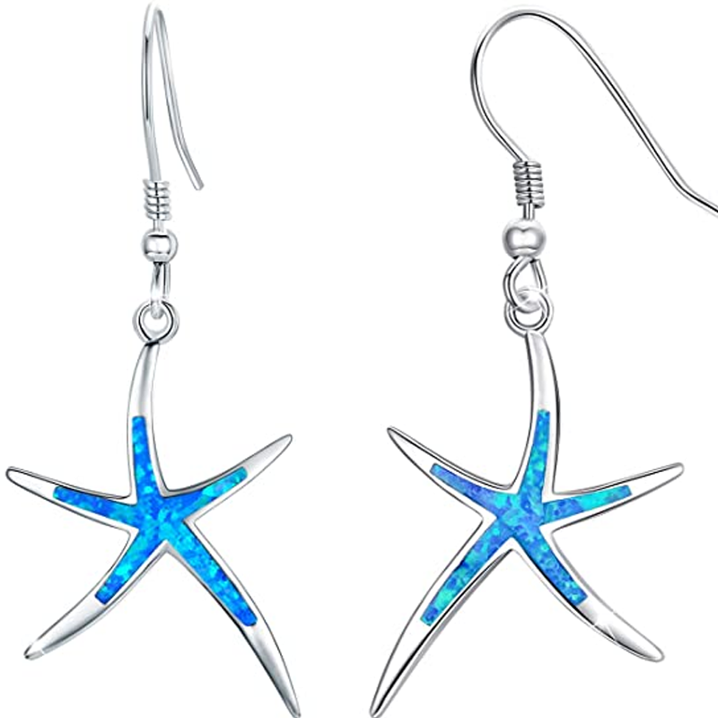 Starfish Earrings with Rings
