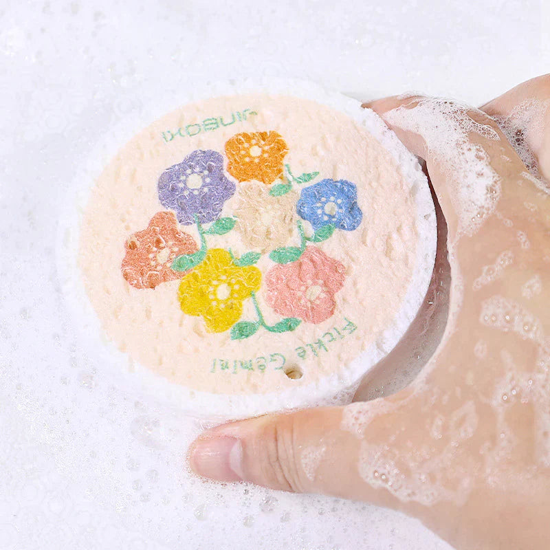 Kitchen flower print wood pulp cotton cloth
