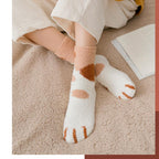 Thick Warm Sweet Cat Paw Floor Socks