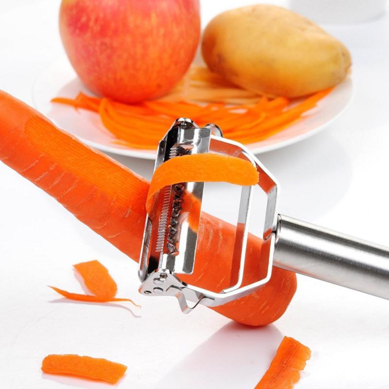 Ultra-sharp stainless steel multifunctional vegetable peeler & julienne cutter