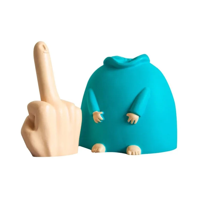 Small Blue Middle Finger Ornament