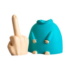 Small Blue Middle Finger Ornament