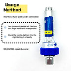 High-Pressure Grease Coupler - Heavy-Duty Fittings Adapter for Grease Guns, Fast Lock and Release Nozzles (Universal Fit)