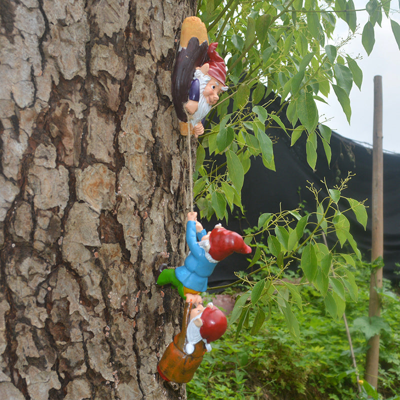Gnome Climbing Ornament