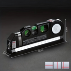 Multipurpose Laser Level Tool with Cross Line Projection and 8-Foot Tape Measure