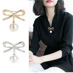 Nail-free pearl scarf ring waist buckle