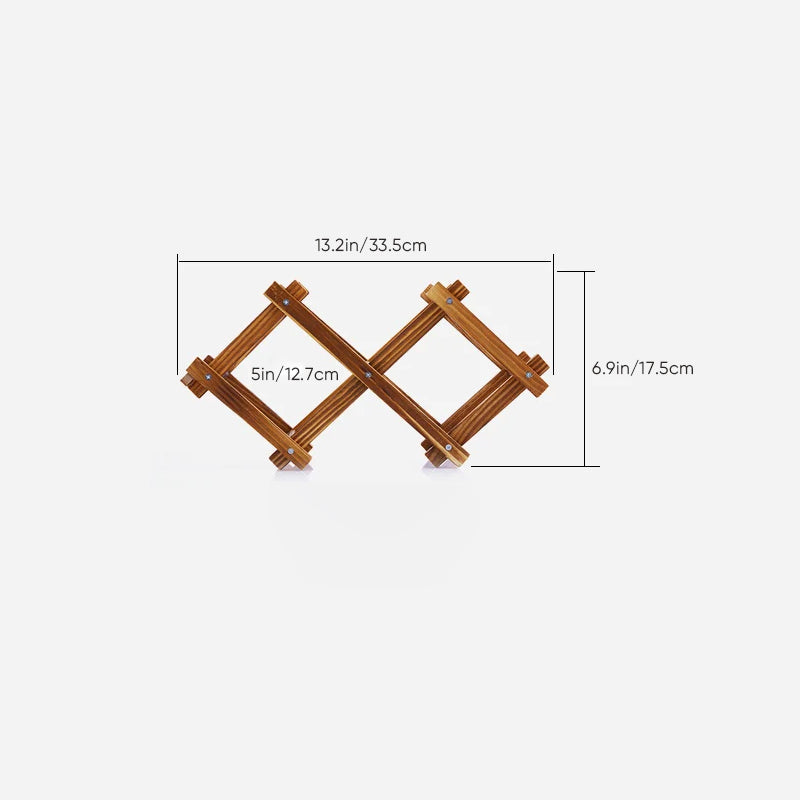 Folding Freestanding Wooden Wine Rack
