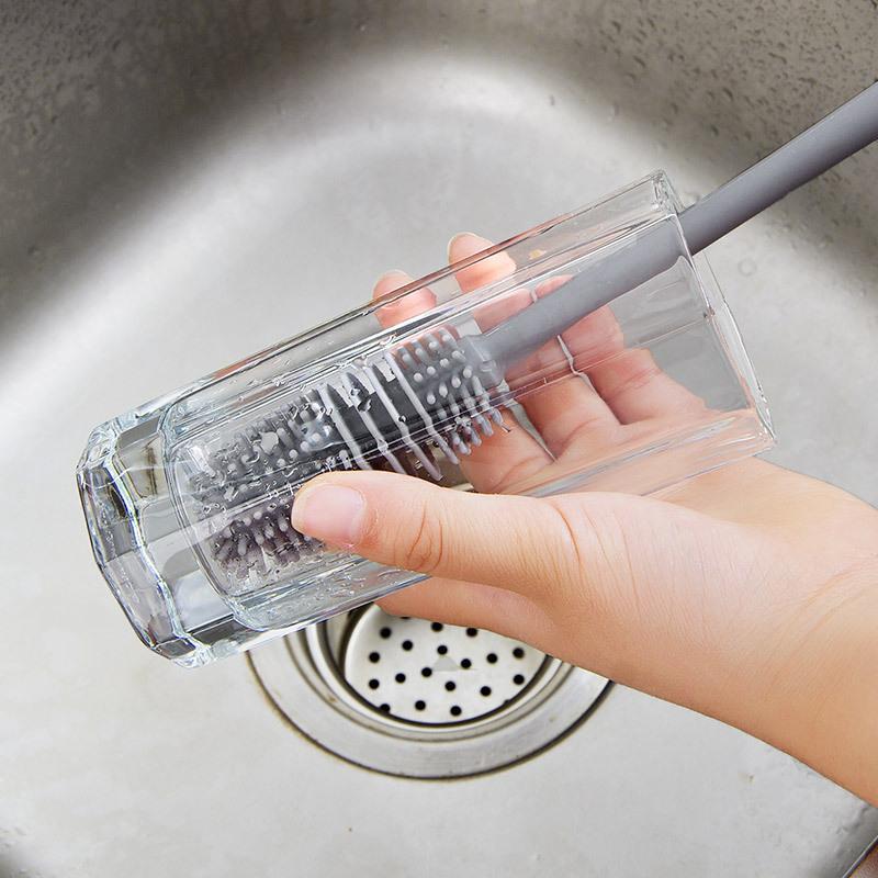 Universal bottle cleaning brush and cup brush