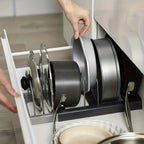 Expandable Pot and Pans Organizer Rack