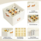 Collapsible Shoe Organizer Box with Transparent Lid and Dividers
