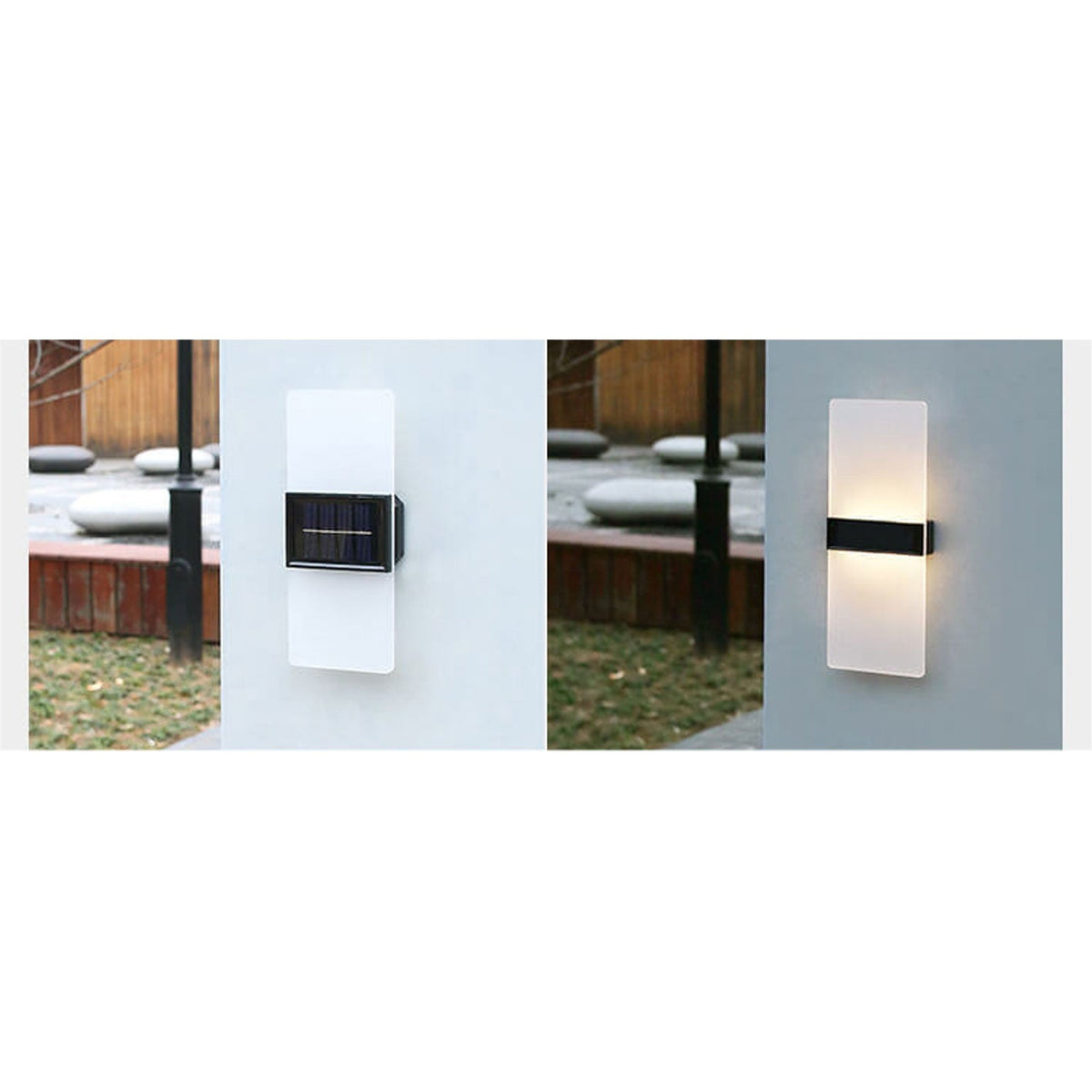 LumaZen Solar LED Wall Lamp | Weatherproof | Solar Powered Outdoor Lighting | Garden & Patio Decor