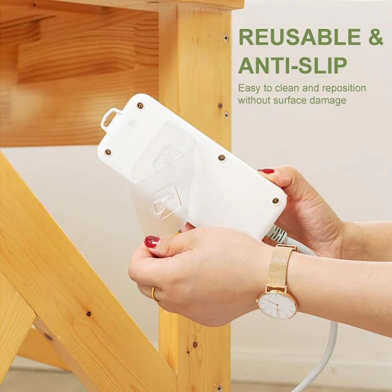 Reusable Self-Adhesive Wall Hooks with Waterproof and Oilproof Finish