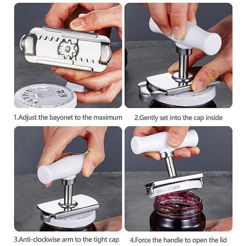 Adjustable Stainless Steel Bottle Opener Can Seal