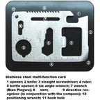 Portable SOS survival kit with 8 tools