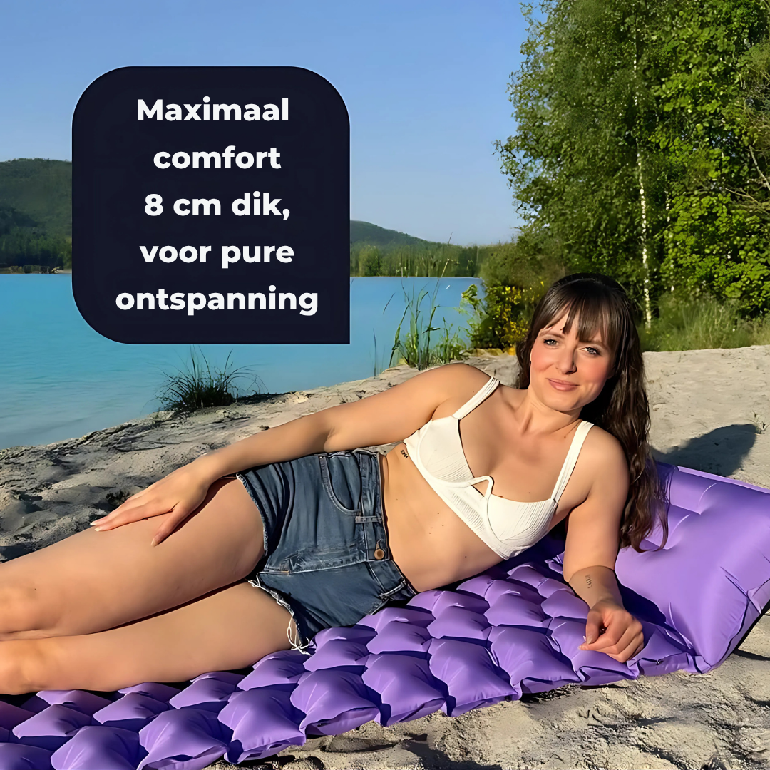 AirLite Self-Inflating Sleeping Mat – Lightweight, Compact & 10 cm Thick Comfort