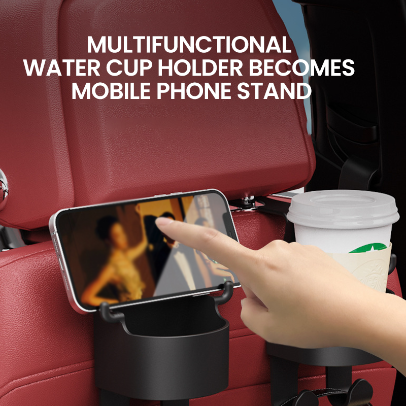 Multifunctional hook for the car seat backrest