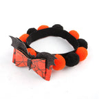 Halloween Pet Collar – Adjustable Dog and Cat Neck with Pumpkin and Skull Designs