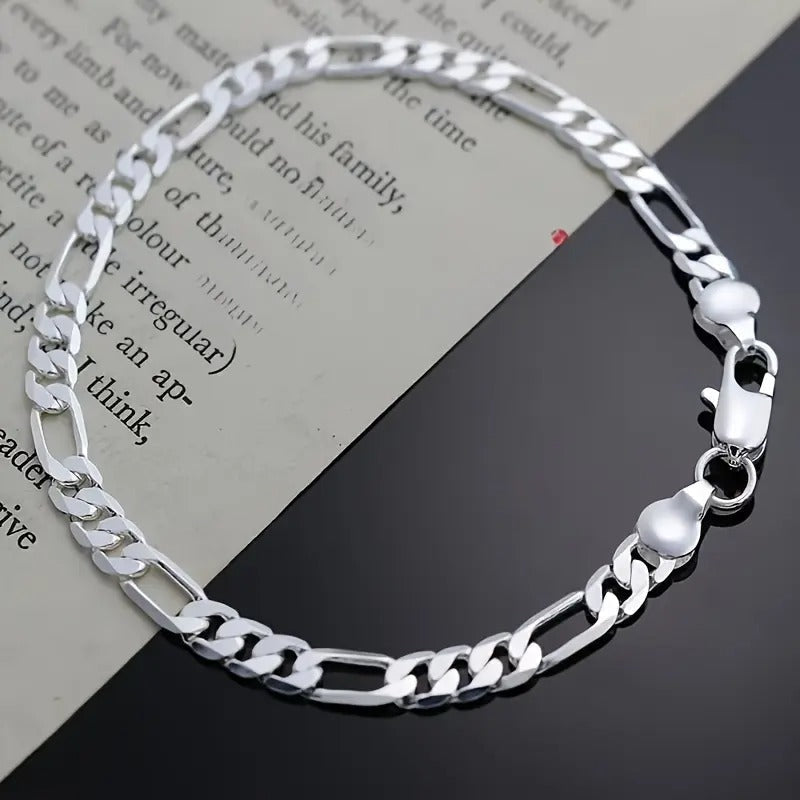 925 Silver Figaro Cuban Chain